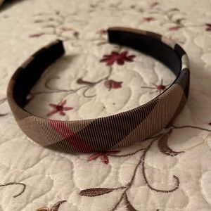 Burberry vintage check headband. Previously owned. Great condition!